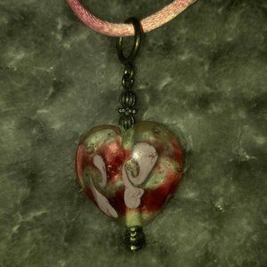 King's Jewelry-17inch Acrylic Heart Neckla…